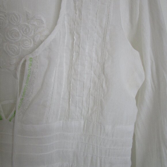 100% white cotton peasant blouse - Picture 5 of 8